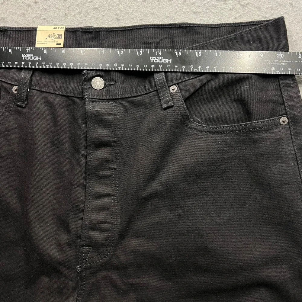 Levis 501 Original Fit Mens Jeans Black Straight Leg Button Fly 40x29 NWT